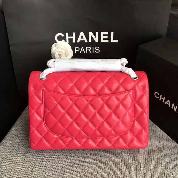 Chanel Flap Shoulder Bags Pink Original Lambskin Leather CF1113 Silver Chanel Flap Shoulder Bags Pink Original Lambskin Leather CF1113 Silver
