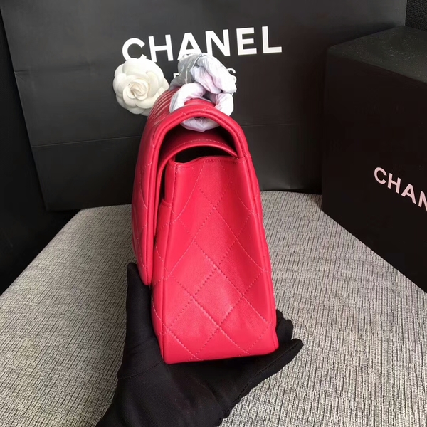 Chanel Flap Shoulder Bags Pink Original Lambskin Leather CF1113 Silver Chanel Flap Shoulder Bags Pink Original Lambskin Leather CF1113 Silver