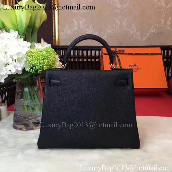 Hermes Kelly 32cm Shoulder Bag TOGO Leather KY32 Black Hermes Kelly 32cm Shoulder Bag TOGO Leather KY32 Black