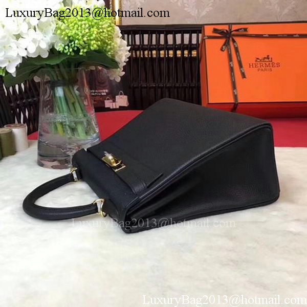 Hermes Kelly 32cm Shoulder Bag TOGO Leather KY32 Black Hermes Kelly 32cm Shoulder Bag TOGO Leather KY32 Black
