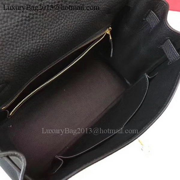 Hermes Kelly 32cm Shoulder Bag TOGO Leather KY32 Black Hermes Kelly 32cm Shoulder Bag TOGO Leather KY32 Black