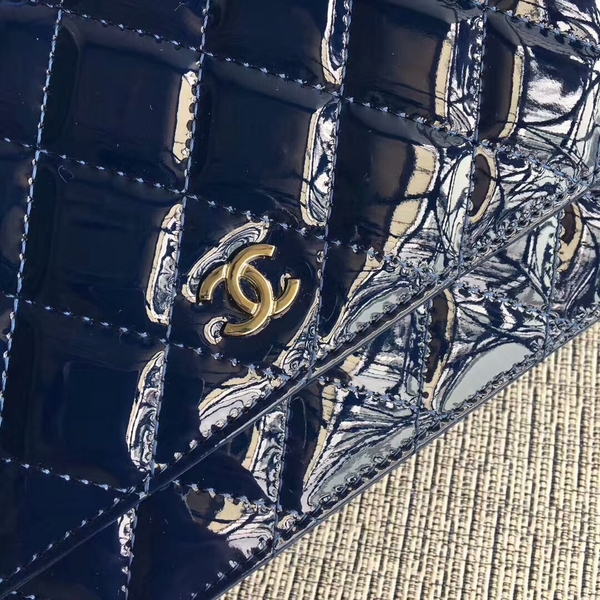 Chanel WOC Flap Bag Patent Leather A33814C Dark Blue Chanel WOC Flap Bag Patent Leather A33814C Dark Blue