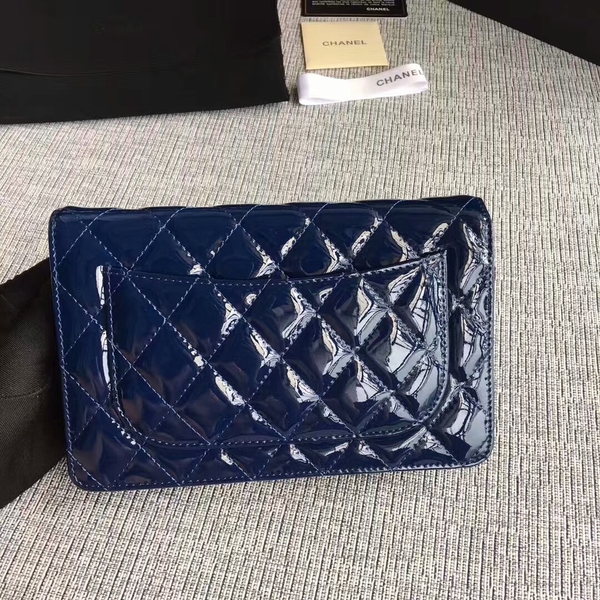 Chanel WOC Flap Bag Patent Leather A33814C Dark Blue Chanel WOC Flap Bag Patent Leather A33814C Dark Blue