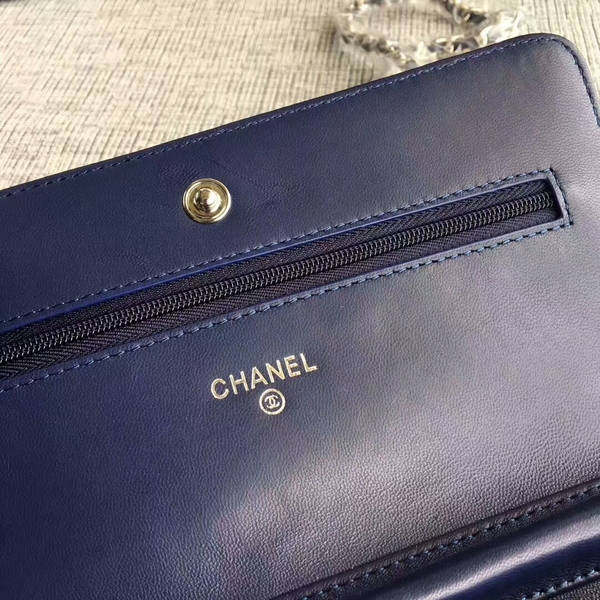 Chanel WOC Flap Bag Patent Leather A33814C Dark Blue Chanel WOC Flap Bag Patent Leather A33814C Dark Blue