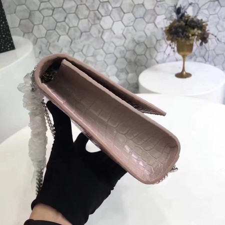 Saint Laurent mini Croco Leather Cross-body Shoulder Bag Y2811 Pink Saint Laurent mini Croco Leather Cross-body Shoulder Bag Y2811 Pink