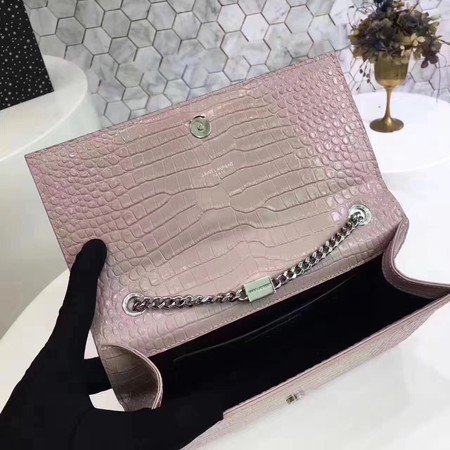 Saint Laurent mini Croco Leather Cross-body Shoulder Bag Y2811 Pink Saint Laurent mini Croco Leather Cross-body Shoulder Bag Y2811 Pink