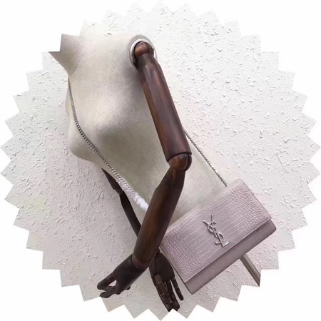 Saint Laurent mini Croco Leather Cross-body Shoulder Bag Y2811 Pink Saint Laurent mini Croco Leather Cross-body Shoulder Bag Y2811 Pink