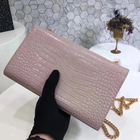 Saint Laurent mini Croco Leather Cross-body Shoulder Bag Y2811 Pink Saint Laurent mini Croco Leather Cross-body Shoulder Bag Y2811 Pink