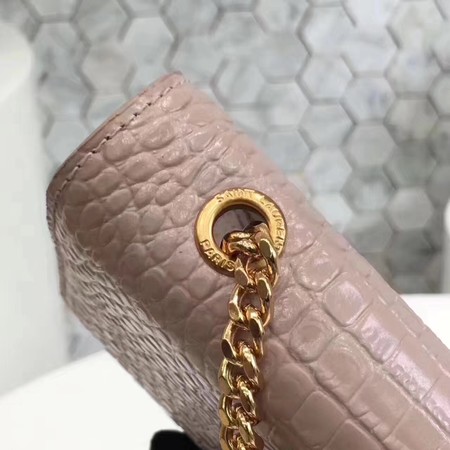 Saint Laurent mini Croco Leather Cross-body Shoulder Bag Y2811 Pink Saint Laurent mini Croco Leather Cross-body Shoulder Bag Y2811 Pink