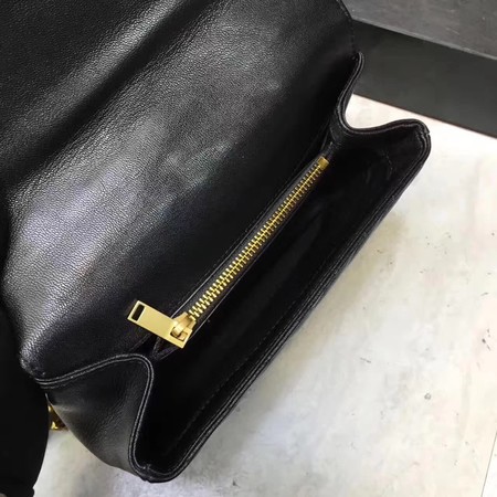 YSL Classic Monogramme Black Leather Flap Bag Y392737 Gold YSL Classic Monogramme Black Leather Flap Bag Y392737 Gold
