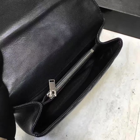 YSL Classic Monogramme Black Leather Flap Bag Y392737 Silver YSL Classic Monogramme Black Leather Flap Bag Y392737 Silver