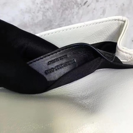 YSL Classic Monogramme White Leather Flap Bag Y392737 Silver YSL Classic Monogramme White Leather Flap Bag Y392737 Silver