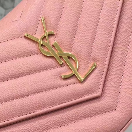 YSL WOC Classic Monogramme Flap Bag Cannage Pattern Y1003 Pink YSL WOC Classic Monogramme Flap Bag Cannage Pattern Y1003 Pink