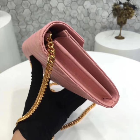 YSL WOC Classic Monogramme Flap Bag Cannage Pattern Y1003 Pink YSL WOC Classic Monogramme Flap Bag Cannage Pattern Y1003 Pink