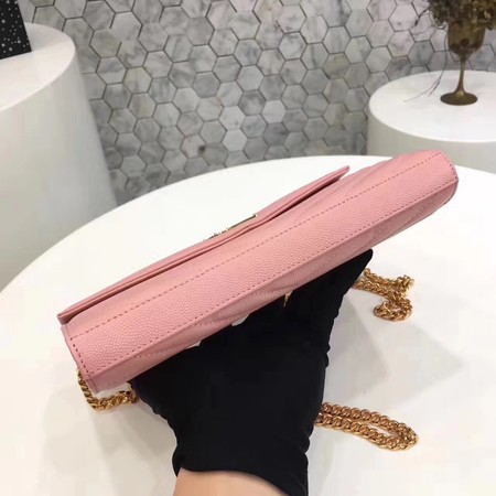 YSL WOC Classic Monogramme Flap Bag Cannage Pattern Y1003 Pink YSL WOC Classic Monogramme Flap Bag Cannage Pattern Y1003 Pink