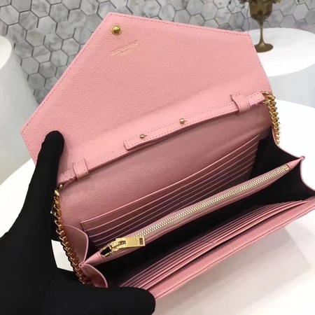 YSL WOC Classic Monogramme Flap Bag Cannage Pattern Y1003 Pink YSL WOC Classic Monogramme Flap Bag Cannage Pattern Y1003 Pink