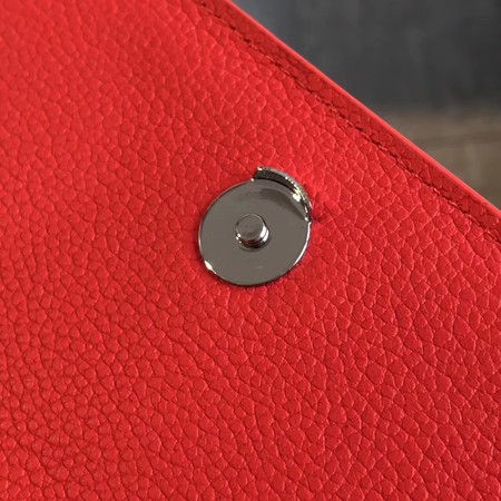 Yves Saint Laurent Leather Cross-body Shoulder Bag Y8004 Red Yves Saint Laurent Leather Cross-body Shoulder Bag Y8004 Red