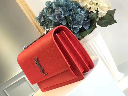 Yves Saint Laurent Leather Cross-body Shoulder Bag Y8004 Red Yves Saint Laurent Leather Cross-body Shoulder Bag Y8004 Red