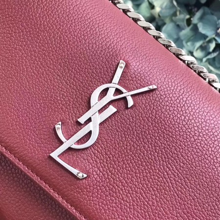 Yves Saint Laurent Leather Cross-body Shoulder Bag Y8004 Wine Yves Saint Laurent Leather Cross-body Shoulder Bag Y8004 Wine