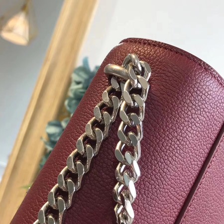 Yves Saint Laurent Leather Cross-body Shoulder Bag Y8004 Wine Yves Saint Laurent Leather Cross-body Shoulder Bag Y8004 Wine