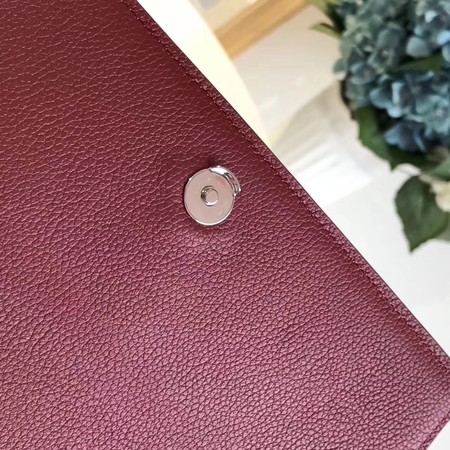 Yves Saint Laurent Leather Cross-body Shoulder Bag Y8005 Wine Yves Saint Laurent Leather Cross-body Shoulder Bag Y8005 Wine