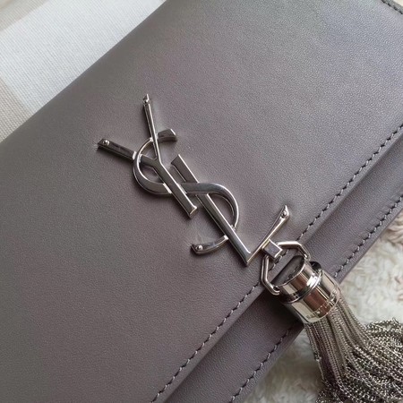 Yves Saint Laurent Leather Cross-body Shoulder Bag Y8011 Grey Yves Saint Laurent Leather Cross-body Shoulder Bag Y8011 Grey