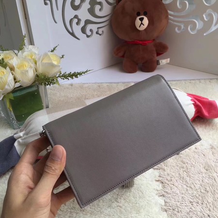 Yves Saint Laurent Leather Cross-body Shoulder Bag Y8011 Grey Yves Saint Laurent Leather Cross-body Shoulder Bag Y8011 Grey