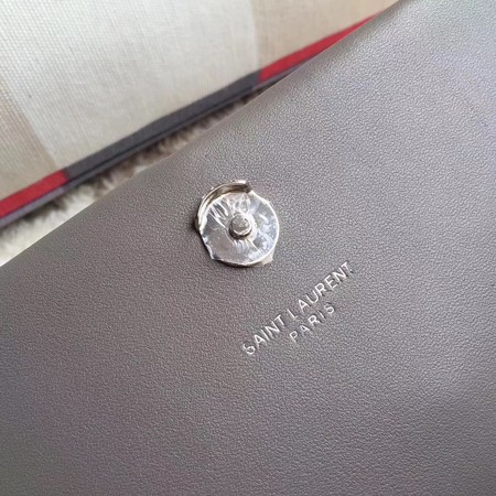 Yves Saint Laurent Leather Cross-body Shoulder Bag Y8011 Grey Yves Saint Laurent Leather Cross-body Shoulder Bag Y8011 Grey