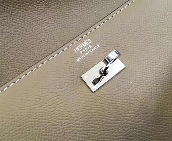 Hermes Kelly Epsom Leather Wallet H4086 Grey Hermes Kelly Epsom Leather Wallet H4086 Grey