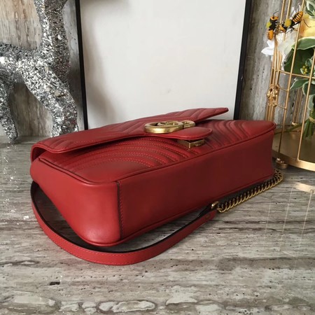 Gucci GG Marmont Matelasse Shoulder Bag 443496 Red Gucci GG Marmont Matelasse Shoulder Bag 443496 Red