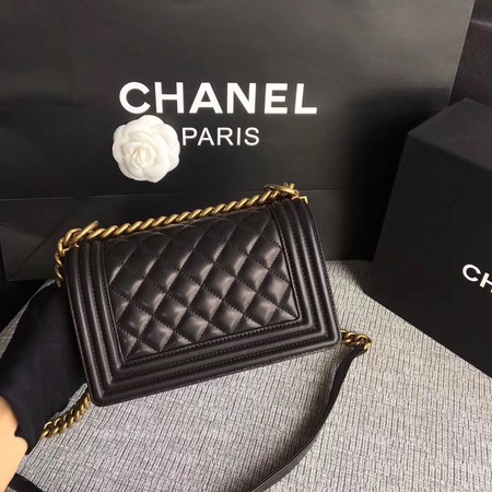 Boy Chanel Flap Shoulder Bag Sheepskin Leather A67085 Black Boy Chanel Flap Shoulder Bag Sheepskin Leather A67085 Black