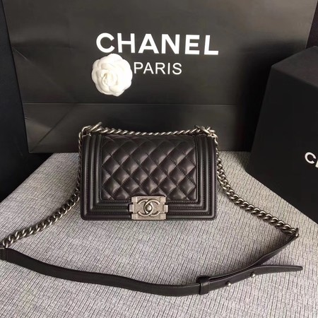 Boy Chanel Flap Shoulder Bag Sheepskin Leather A67085 Black Boy Chanel Flap Shoulder Bag Sheepskin Leather A67085 Black