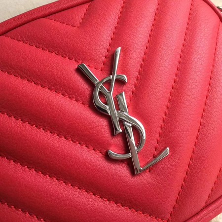Yves Saint Laurent Monogram Leather Bag Y5804 Red Yves Saint Laurent Monogram Leather Bag Y5804 Red