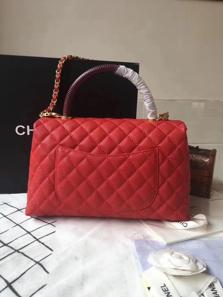Chanel Classic Wine Top Handle Bag Red Original Leather A92292 Gold Chanel Classic Wine Top Handle Bag Red Original Leather A92292 Gold