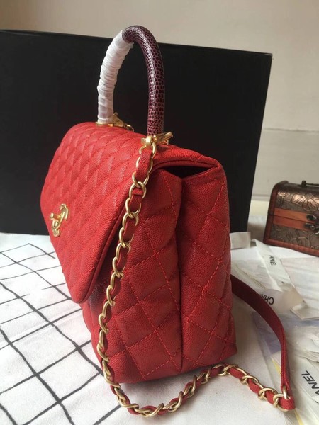Chanel Classic Wine Top Handle Bag Red Original Leather A92292 Gold Chanel Classic Wine Top Handle Bag Red Original Leather A92292 Gold