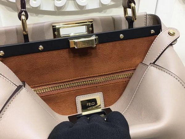 Fendi Peekaboo Small Bag Calfskin Leather FD26796 Apricot Fendi Peekaboo Small Bag Calfskin Leather FD26796 Apricot