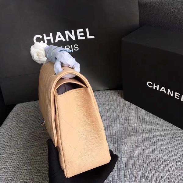Chanel Flap Shoulder Bags Camel Original Calfskin Leather CF1113 Silver Chanel Flap Shoulder Bags Camel Original Calfskin Leather CF1113 Silver