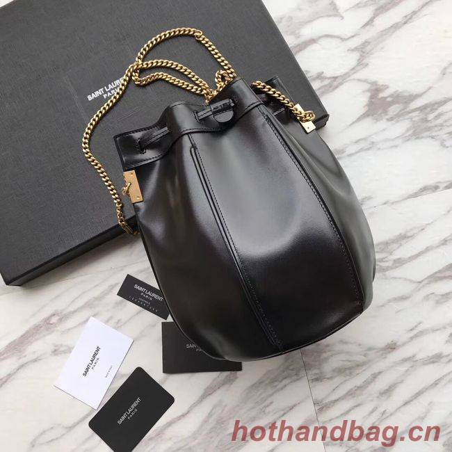 SAINT LAURENT Teddy leather bucket bag Y550168 black SAINT LAURENT Teddy leather bucket bag Y550168 black