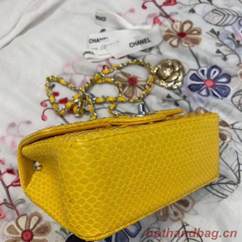 Chanel Mini Flap Bag Original Python & Gold-Tone Metal A69900 Yellow Chanel Mini Flap Bag Original Python & Gold-Tone Metal A69900 Yellow