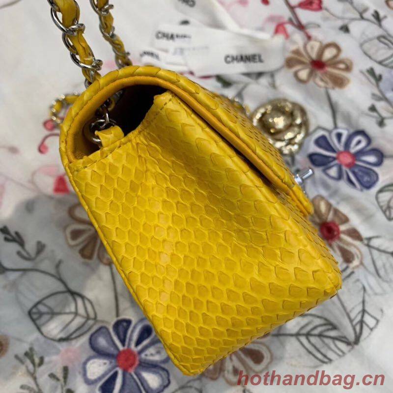 Chanel Mini Flap Bag Original Python & Gold-Tone Metal A69900 Yellow Chanel Mini Flap Bag Original Python & Gold-Tone Metal A69900 Yellow