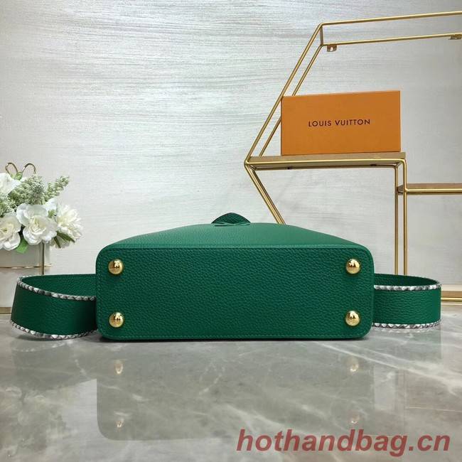 Louis vuitton original taurillon leather Capucines BB M48865 green