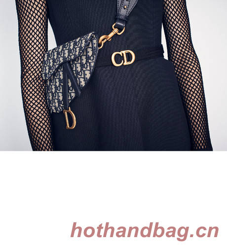 DIOR OBLIQUE SADDLE BELT BAG S5632CTZQ blue DIOR OBLIQUE SADDLE BELT BAG S5632CTZQ blue