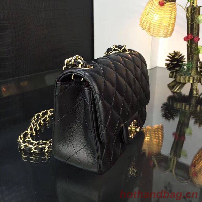 Chanel Classic MINI Flap Bag Original Sheepskin Leather A1115 Black Gold Chain Chanel Classic MINI Flap Bag Original Sheepskin Leather A1115 Black Gold Chain