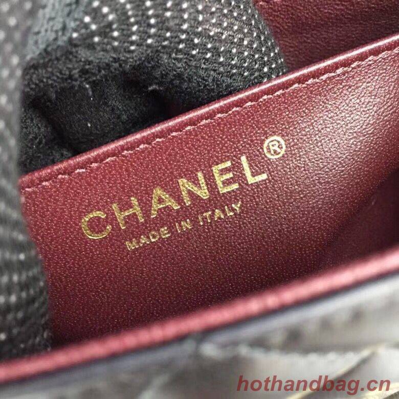 Chanel Classic MINI Flap Bag Original Sheepskin Leather A1115 Black Gold Chain Chanel Classic MINI Flap Bag Original Sheepskin Leather A1115 Black Gold Chain