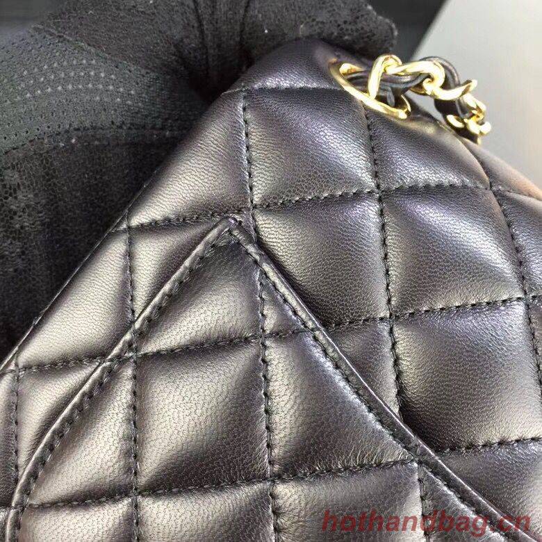 Chanel Classic MINI Flap Bag Original Sheepskin Leather A1115 Black Gold Chain Chanel Classic MINI Flap Bag Original Sheepskin Leather A1115 Black Gold Chain