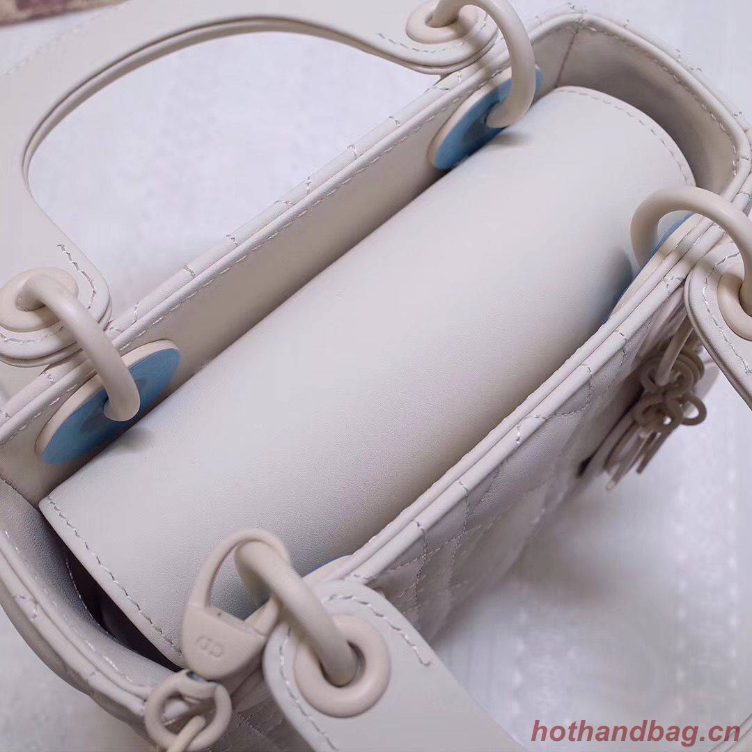 Dior MINI LADY DIOR CALFSKIN BAG M0505 White Dior MINI LADY DIOR CALFSKIN BAG M0505 White