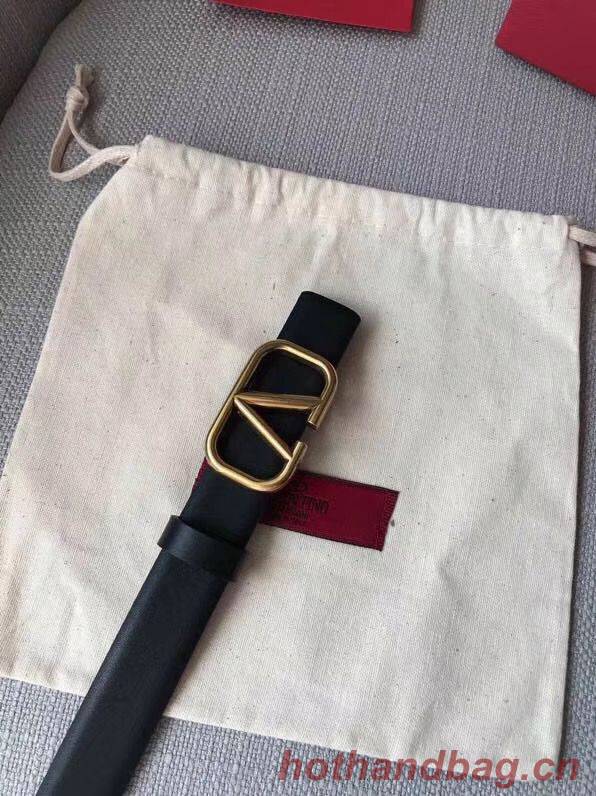 Valentino Leather 2.5CM Belt V7468 Black Valentino Leather 2.5CM Belt V7468 Black