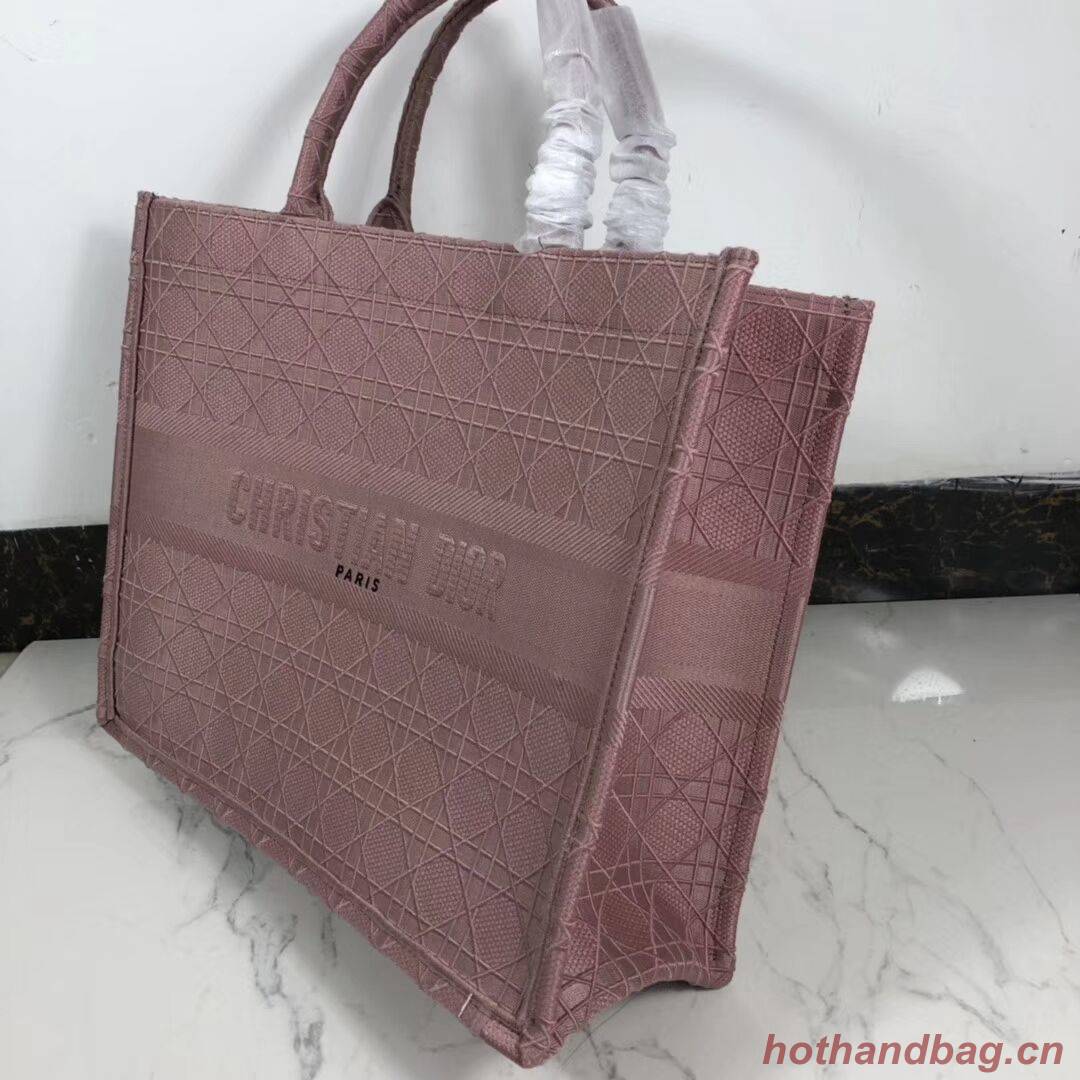 DIOR BOOK TOTE BAG IN EMBROIDERED CANVAS C1286 pink DIOR BOOK TOTE BAG IN EMBROIDERED CANVAS C1286 pink
