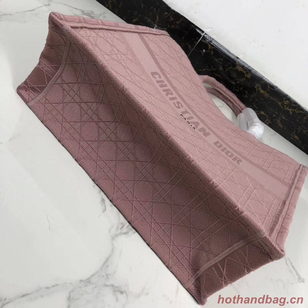 DIOR BOOK TOTE BAG IN EMBROIDERED CANVAS C1286 pink DIOR BOOK TOTE BAG IN EMBROIDERED CANVAS C1286 pink