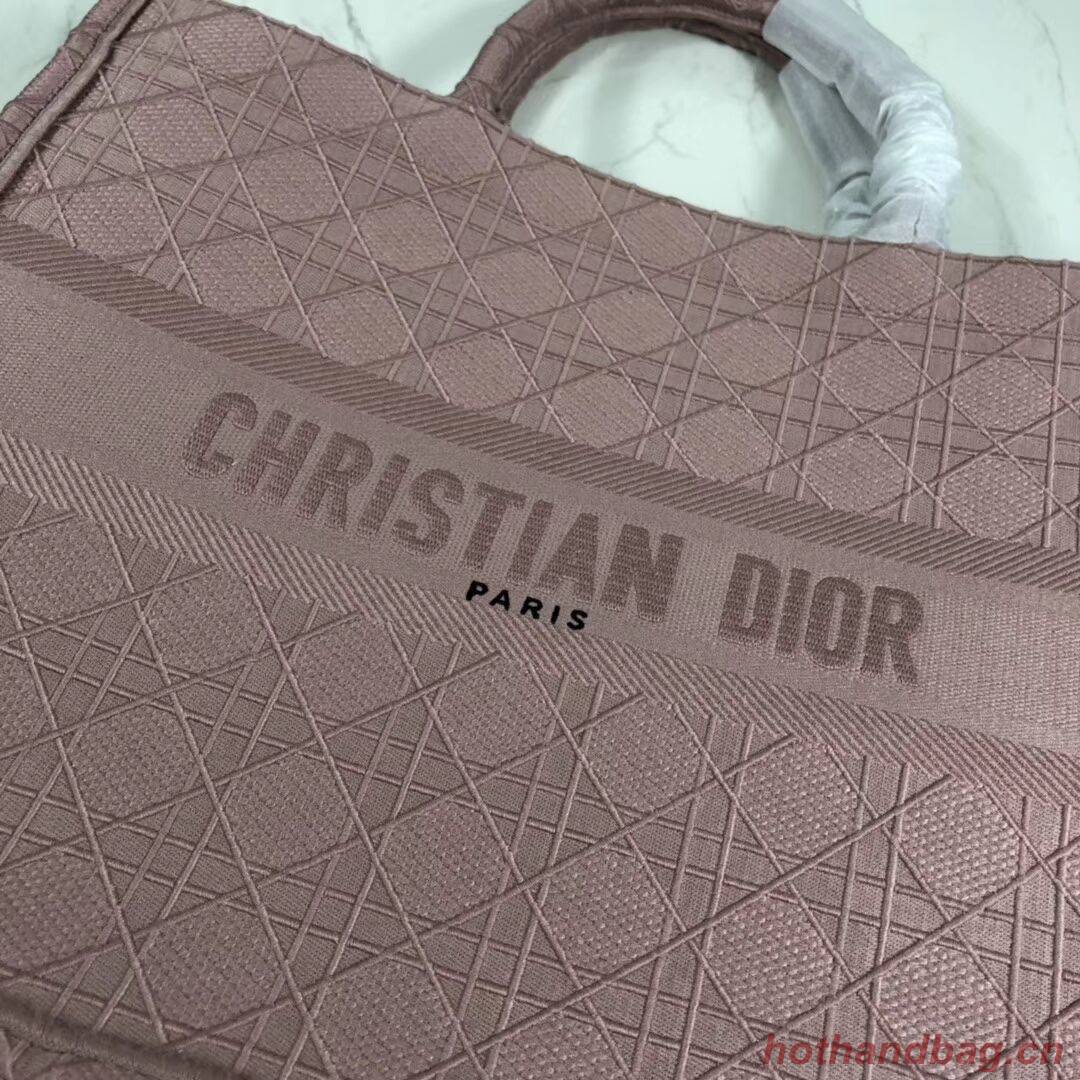 DIOR BOOK TOTE BAG IN EMBROIDERED CANVAS C1286 pink DIOR BOOK TOTE BAG IN EMBROIDERED CANVAS C1286 pink